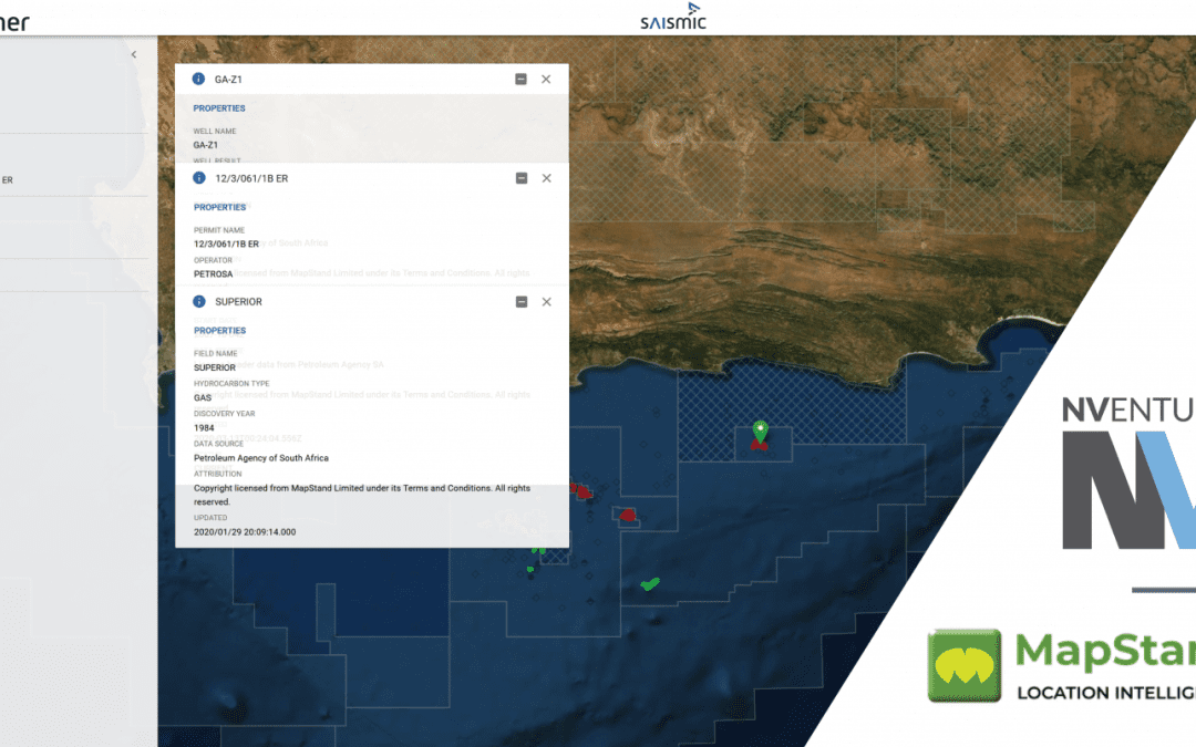 Searcher releases MapStand and NVentures data layers on its on-demand sAIsmic platform